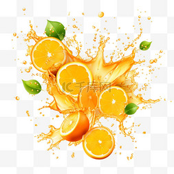 喷射图片_橙汁、柠檬汁或油飞溅，黄色液体