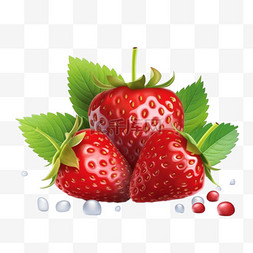 绿色食品插图图片_逼真的浆果构图，在空白背景向量