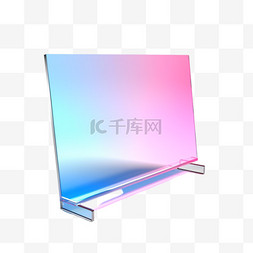 白板玻璃质感透明日用品霓虹光