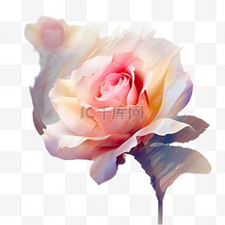 情人节贺卡模板图片_美丽的玫瑰花背景和模糊的数码彩