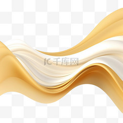 优雅抽象金色图片_时尚的金色3D波浪抽象高级背景