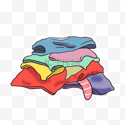 洗衣服搓衣板图片_脏衣服手绘卡通元素