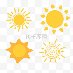 太阳图片_手绘太阳贴纸拟人