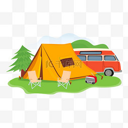 活动图点缀图片_野外露营户外活动帐篷