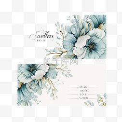 创意品牌设计图片_手绘花卉名片卡片邀请函模板
