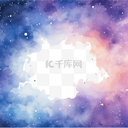 星空壁纸图片_创意水彩晕染星空银河背景