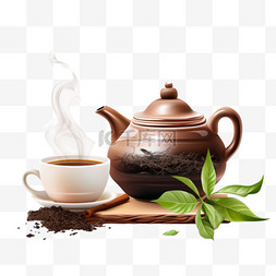水壶元素图片_喝茶茶艺茶壶茶杯