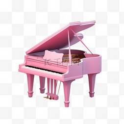 一台钢琴图片_钢琴乐器元素现代钢琴3d元素