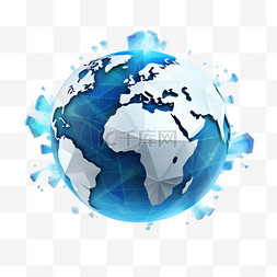 科技全球贸易的3D地球图形