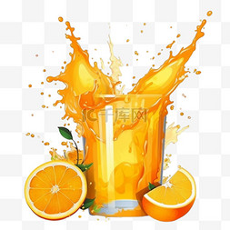 橙汁广告饮料果汁