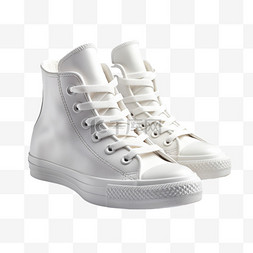 混乱的鞋子图片_白色帆布鞋鞋子产品设计高级立体