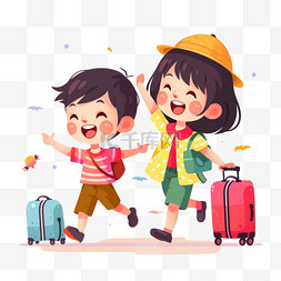 儿童学生假日暑假旅行旅游出行