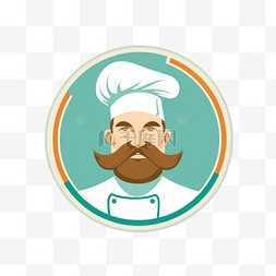 平面设计厨师徽标模板logo