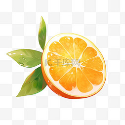 橘子手绘橘子图片_卡通简约橘子手绘元素