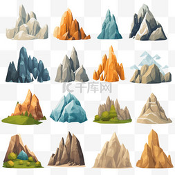 岩石图片_山脉岩石或高山丘陵山石山形