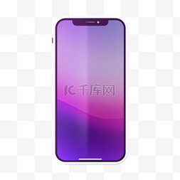 紫色最新款手机IPHONE手机样机