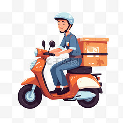 人骑人图片_快递外卖骑着摩托车送东西