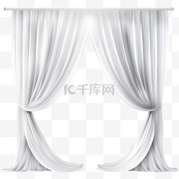 透明丝绸图片_白色窗帘隔绝在透明上