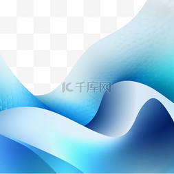 平面几何抽象图片_现代背景蓝白渐变几何波浪效果