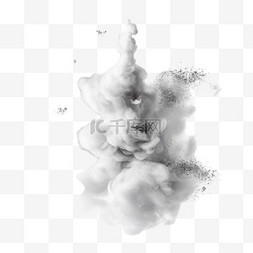 喷香水图片_白色灰尘喷雾隔离在透明背景上。