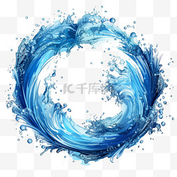 水泡水泡图片_圆形透明水波飞溅和漩涡