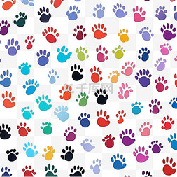 手绘动物爪子图片_手绘猫爪国际猫日背景