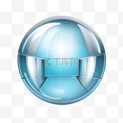 三维屏蔽穹顶玻璃球安全概念矢量