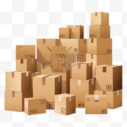 货箱图片_一套待发货的纸板箱