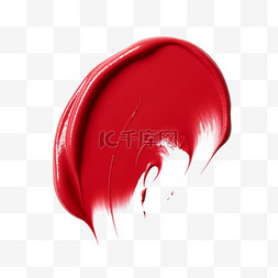 颜料笔图片_红色涂抹颜料笔刷免扣元素