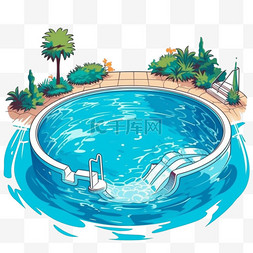 图文并茂的创意泳池卡片