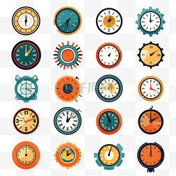 时钟图标集设计