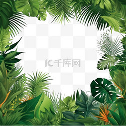 背景模板素材图片_天然绿色热带背景模板