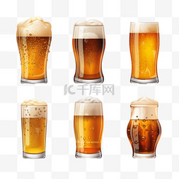啤酒买二送一图片_六款啤酒饮料套装图标