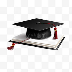 毕业设计展邀请函图片_纸角上的毕业帽或砂浆板。矢量教