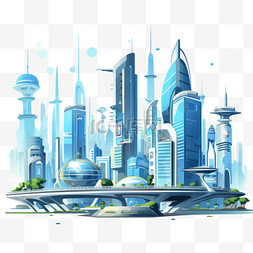 城市建筑城市背景图片_未来主义城市