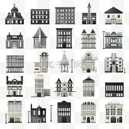 城市建筑图标集