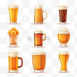 酒精图标图片_六款啤酒饮料套装图标