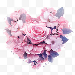 玫瑰玫瑰图片_情人节装饰元素玫瑰与爱心