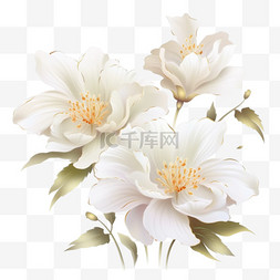婚礼贺卡背景图片_盛开的白色花朵