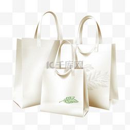 环保袋图片_白色手提袋购物环保袋