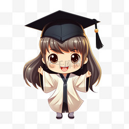 快乐的小朋友图片_快乐可爱的小女孩kawaii孩子在毕业