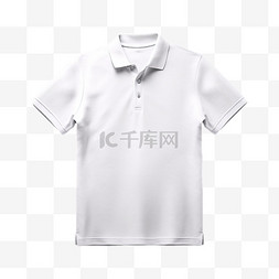 logo设计图片_男式白色马球衫实物模型