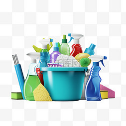 洗涤产品图片_逼真的清洁产品广告