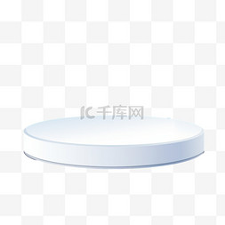 产品展示图片_漂浮在蓝色水面上的白色圆形讲台