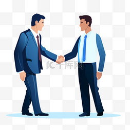 商业人物图片_两位商业伙伴握手