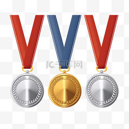 冠军金、银、铜奖红丝带奖牌