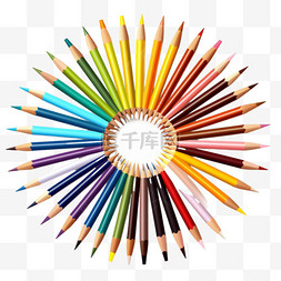 教育用彩色铅笔学习符号