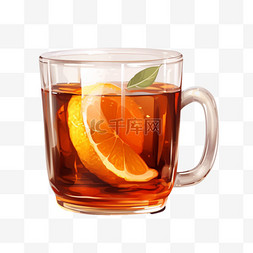 玻璃杯液体图片_一杯红茶。
