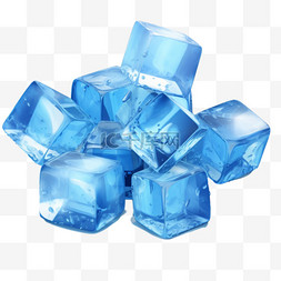 冰背景冰饮图片_冰块蓝色透明