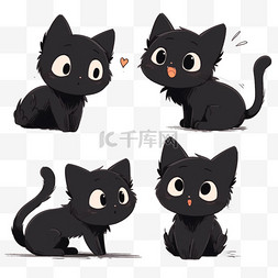 k图片_表情包可爱小猫卡通表情元素